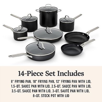 Calphalon Hard-Anodized Aluminum Nonstick 14-pc. Cookware Set