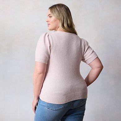 Plus Size LC Lauren Conrad Short Sleeve Cardigan
