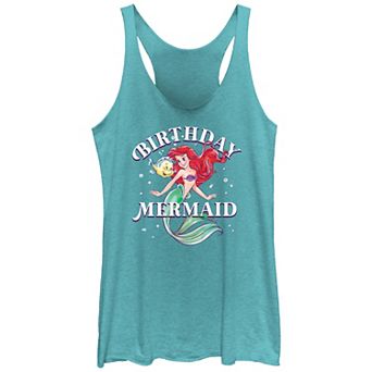 Disney's The Little Mermaid Ariel Birthday Mermaid Juniors' Racerback Tank Top