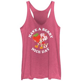 Juniors' Strawberry Shortcake Have A Berry Nice Day Racerback Tank Top