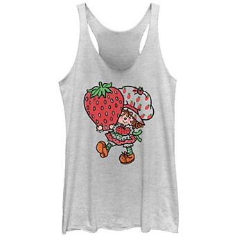 Juniors' Strawberry Shortcake Happy Portrait Racerback Tank Top