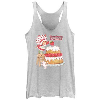 Juniors' Strawberry Shortcake Strawberry On Top Racerback Tank Top