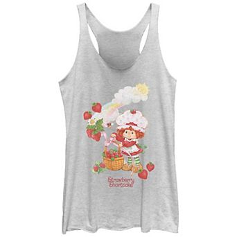 Juniors' Strawberry Shortcake Strawberries Basket Racerback Tank Top