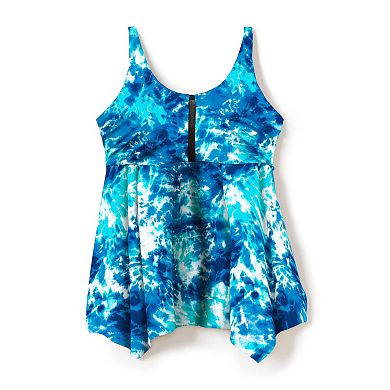 Swim 365 Women's Plus Size Longer-length Tankini Top