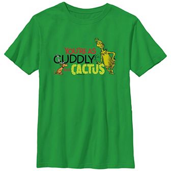Boys 8-20 Dr. Seuss Grinch Cuddly As A Cactus Graphic Tee