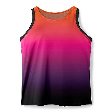 Swim 365 Women's Plus Size Longer-Length High-Neck Racerback Tankini Top