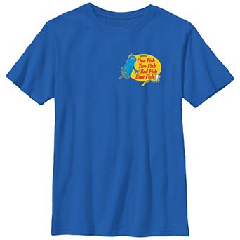 Boys 6-20 Dr. Seuss One Fish Two Fish Red Fish Blue Fish Graphic Tee