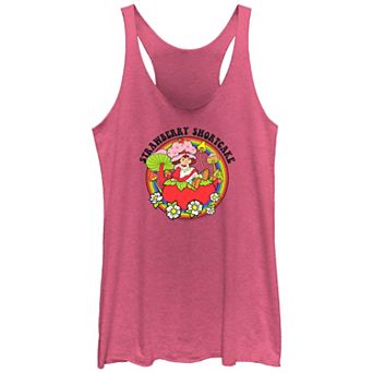 Juniors' Strawberry Shortcake Rainbow Stamp Racerback Tank Top