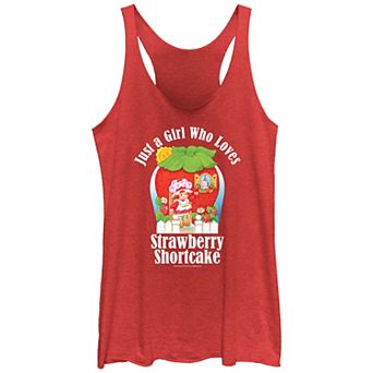 Juniors' Strawberry Shortcake Just A Girl Who Loves Strawberry Shortcake Racerback Tank Top
