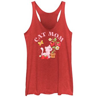 Juniors' Strawberry Shortcake Cat Mom Racerback Tank Top