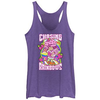 Juniors' Strawberry Shortcake Chasing Rainbows Racerback Tank Top