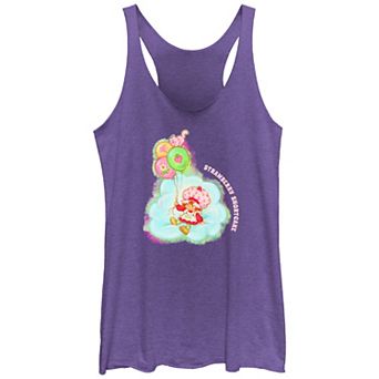 Juniors' Strawberry Shortcake Cloud Racerback Tank Top