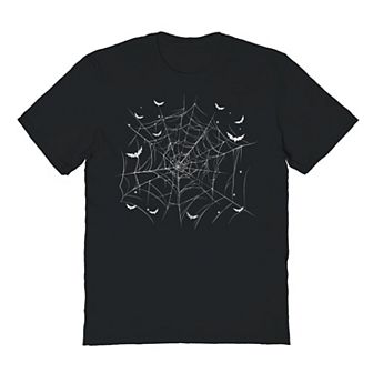 Men's Spider Net Halloween Graphic Tee