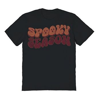 Men's Spooky Season Text Halloween Graphic Tee