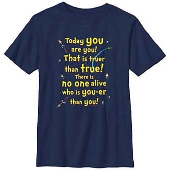 Boys 6-20 Dr. Seuss Today You Are You! Graphic Tee