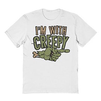 Men's I'm With Creepy Halloween Graphic Tee