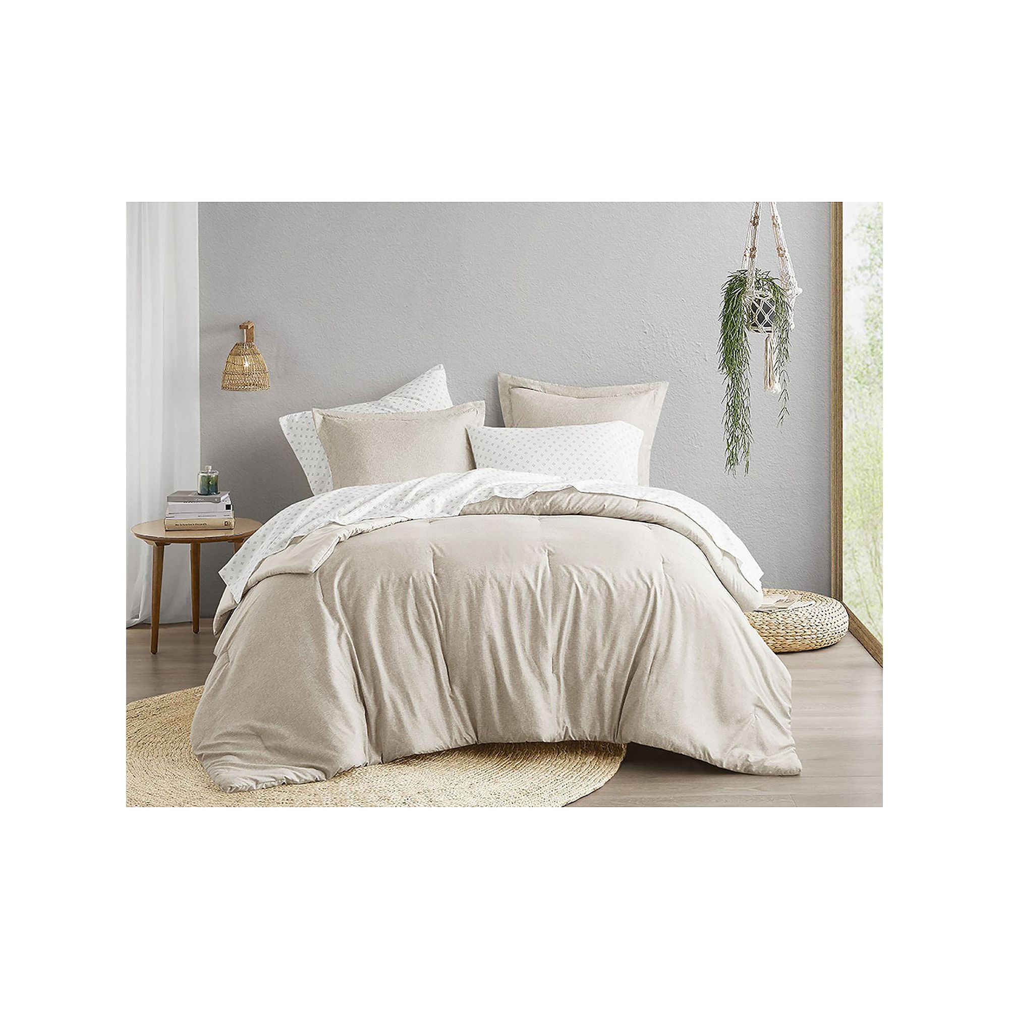 510 Design Camden Chambray Print Microfiber Comforter Set with Bed Sheets, 