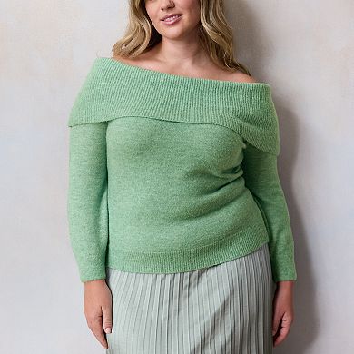 Plus Size LC Lauren Conrad Off-The-Shoulder Sweater