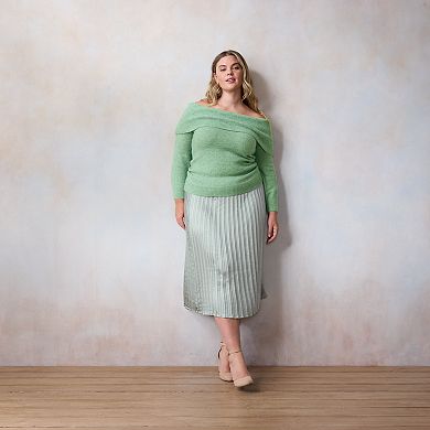 Plus Size LC Lauren Conrad Off-The-Shoulder Sweater