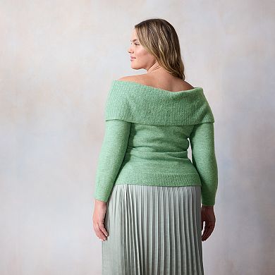 Plus Size LC Lauren Conrad Off-The-Shoulder Sweater