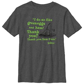 Boys 8-20 Dr. Seuss Green Eggs And Ham Quote Graphic Tee