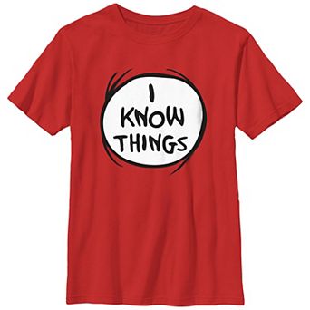 Boys 8-20 Dr. Seuss I Know Things Graphic Tee