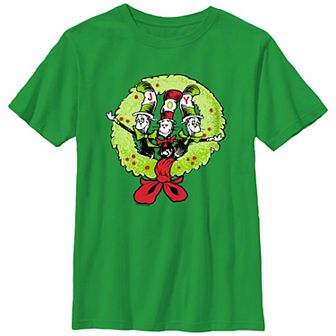 Boys 8-20 Dr. Seuss The Cat In The Hat Christmas Joy Wreath Graphic Tee