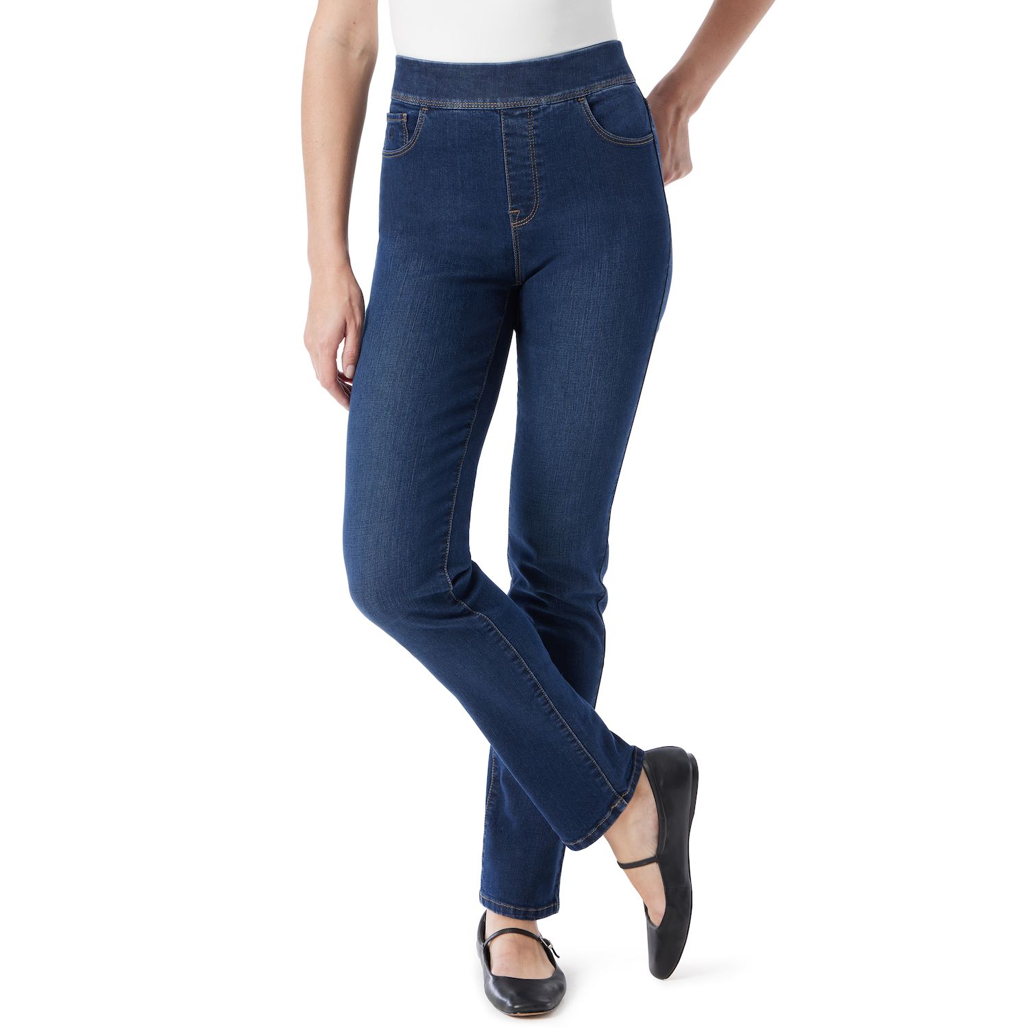 Gloria Vanderbilt Women's Amanda Pull-On Capri Jeans – Comfort Waist, 5 Pockets, 21" Inseam
