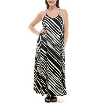 Women's Nicole Miller Sleeveless Flowy Maxi Slip Dress