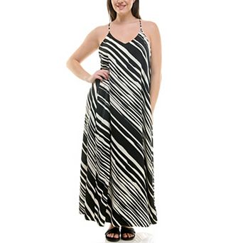 Women's Nicole Miller Sleeveless Flowy Maxi Slip Dress
