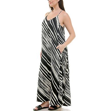 Women's Nicole Miller Sleeveless Flowy Maxi Slip Dress