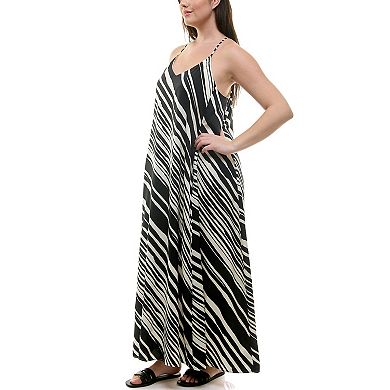 Women's Nicole Miller Sleeveless Flowy Maxi Slip Dress