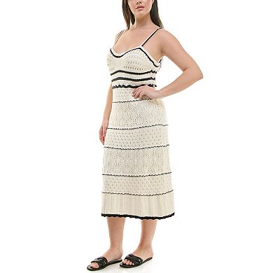 Women's Nicole Miller Crochet Skinny Strap Dress