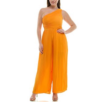 Women's Nicole Miller One Shoulder Pleated Jumpsuit