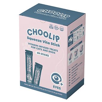 Choolip Squeeze Vita Stick - Natural Vitamin-Infused Lickable Cat and Dog Treats - 49 Sticks