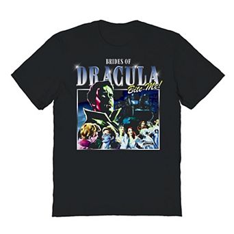 Men's Bite Me Dracula Horror Graphic Tee