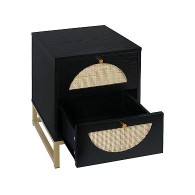 FC Design 2 Drawer Side Table File Cabinet Display Rack