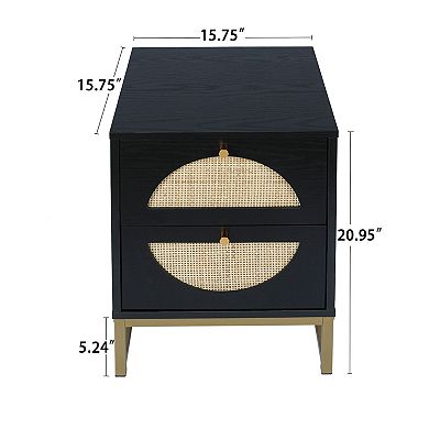 FC Design 2 Drawer Side Table File Cabinet Display Rack