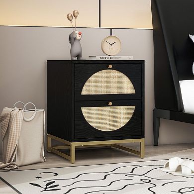 FC Design 2 Drawer Side Table File Cabinet Display Rack