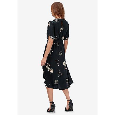 ellos Plus Size Keyhole-Back Button-Front Shirtdress