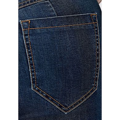 ellos Plus Size Stretch Mid-Rise Adjustable Waist Bootcut Jean