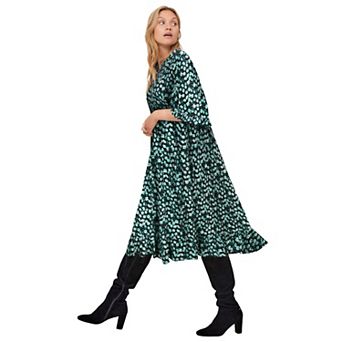 ellos Plus Size Ruffled Empire Dress