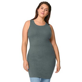 ellos Plus Size Long Sleeveless Tank