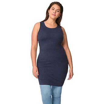 ellos Plus Size Long Sleeveless Tank