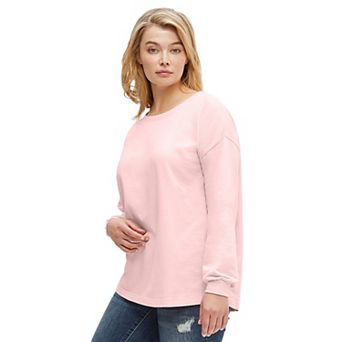 ellos Plus Size French Terry Blouson Sleeve Sweatshirt Tunic