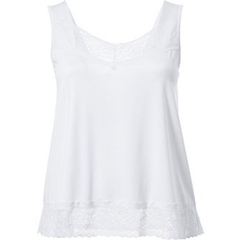 ellos Plus Size Lace-Trim Tank