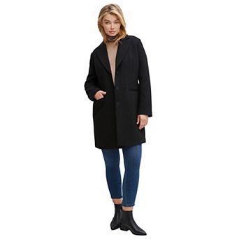 ellos Plus Size Classic Wool-Blend Coat