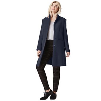 ellos Plus Size Classic Wool-Blend Coat