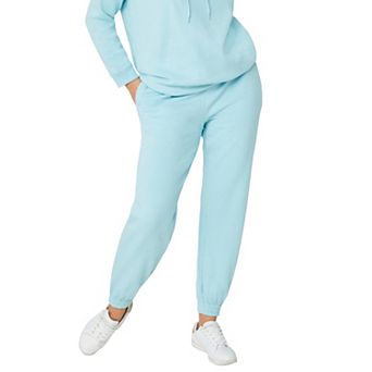 ellos Plus Size Drawstring Waist Fleece Sweatpants