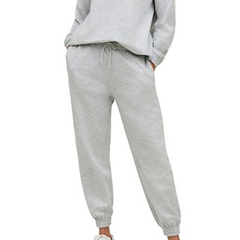 ellos Plus Size Drawstring Waist Fleece Sweatpants